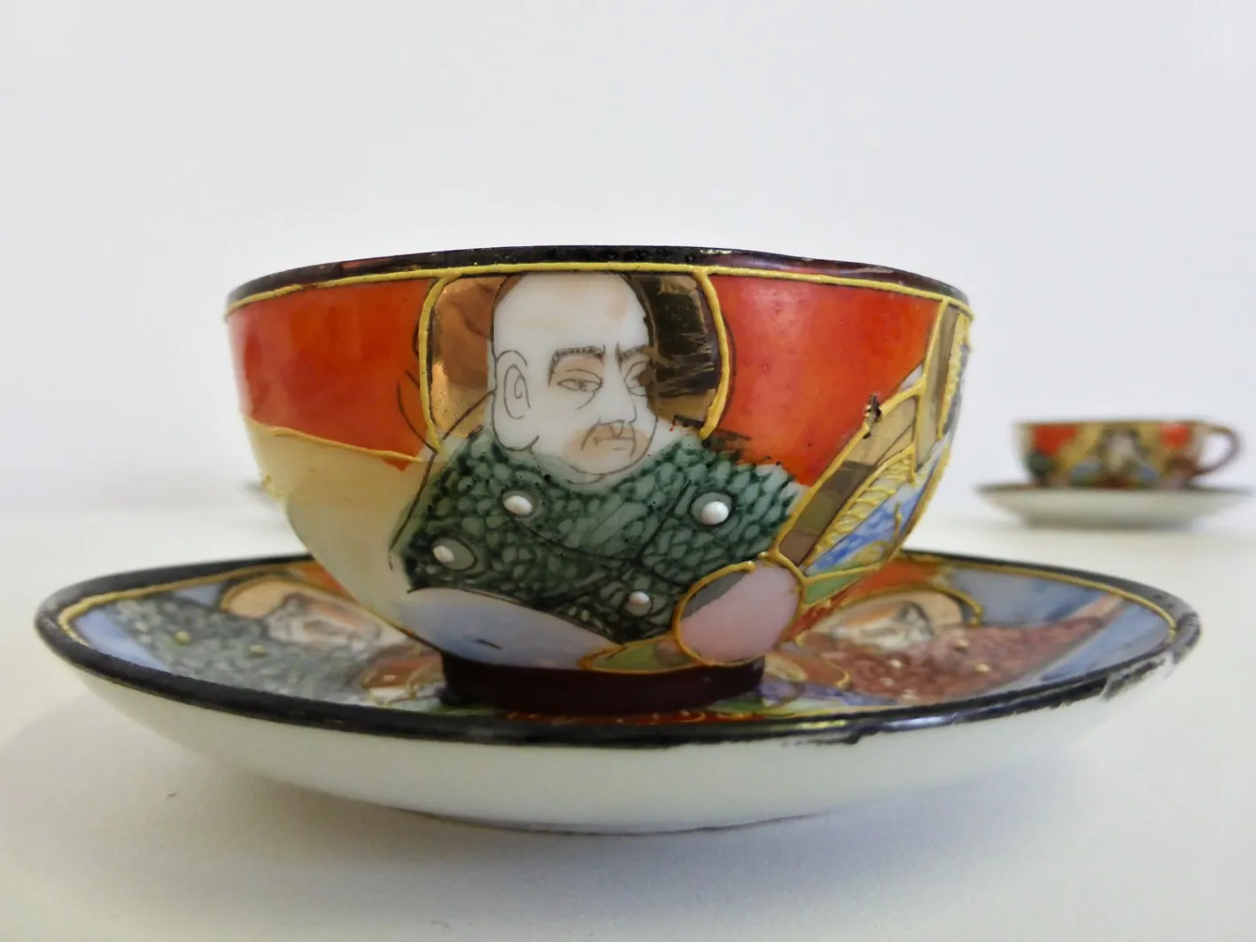 Handbemaltes Chinesisches Porzellan Set, 1950er, 13er Set