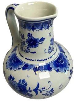 Handbemalte Vase in Blau & Weiß von CM Albers für Royal Delft, 1978
