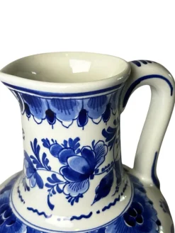 Handbemalte Vase in Blau & Weiß von CM Albers für Royal Delft, 1978