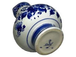 Handbemalte Vase in Blau & Weiß von CM Albers für Royal Delft, 1978