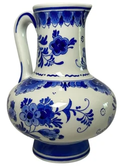 Handbemalte Vase in Blau & Weiß von CM Albers für Royal Delft, 1978
