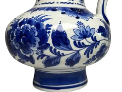 Handbemalte Vase in Blau & Weiß von CM Albers für Royal Delft, 1978
