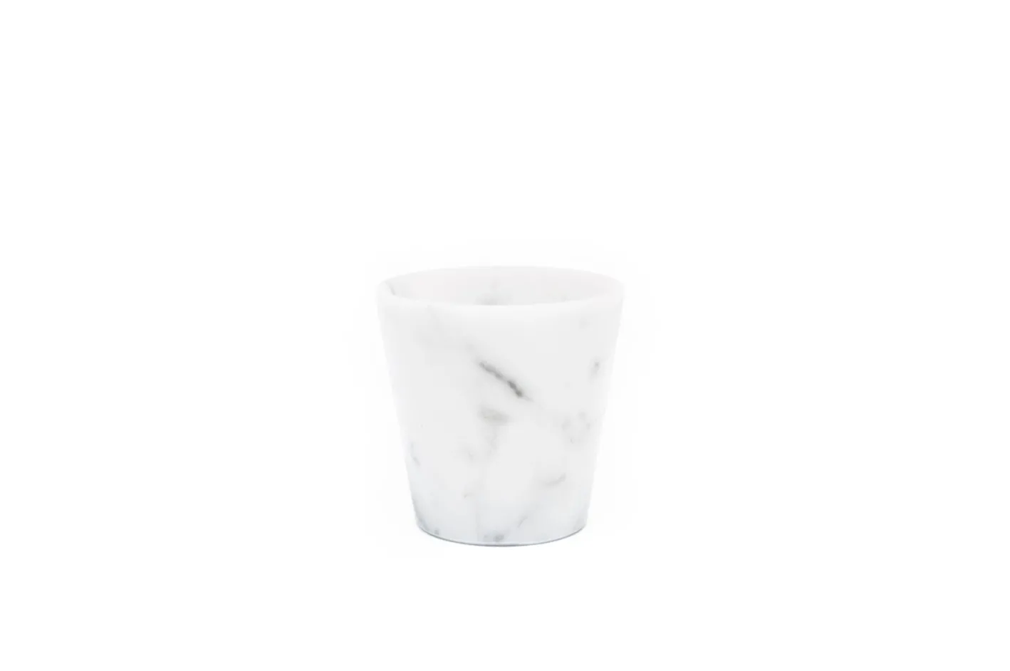 Handgefertigte Grappa Gläser aus weißem Carrara Marmor von Fiammetta V., 2er Set