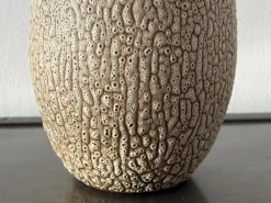 Handgefertigte Keramikvase mit Schrumpfglasur von Albert Kiessling, 1950er