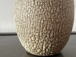 Handgefertigte Keramikvase mit Schrumpfglasur von Albert Kiessling, 1950er