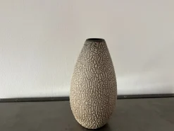 Handgefertigte Keramikvase mit Schrumpfglasur von Albert Kiessling, 1950er