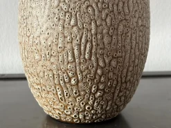 Handgefertigte Keramikvase mit Schrumpfglasur von Albert Kiessling, 1950er