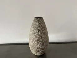 Handgefertigte Keramikvase mit Schrumpfglasur von Albert Kiessling, 1950er