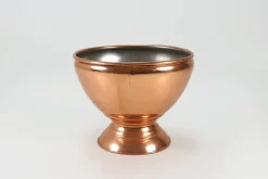Handgefertigter runder Eiskübel oder Schale aus Kupfer, Belgien 1930er, 1920er