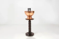 Handgefertigter runder Eiskübel oder Schale aus Kupfer, Belgien 1930er, 1920er