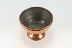 Handgefertigter runder Eiskübel oder Schale aus Kupfer, Belgien 1930er, 1920er