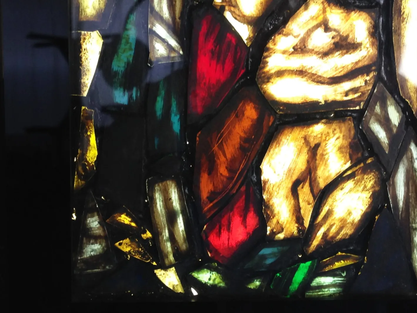 Handgefertigtes Italienisches Künstlerisches Fenster mit Hintergrundbeleuchtung, Madonna, Kind & Engeln, 1960er