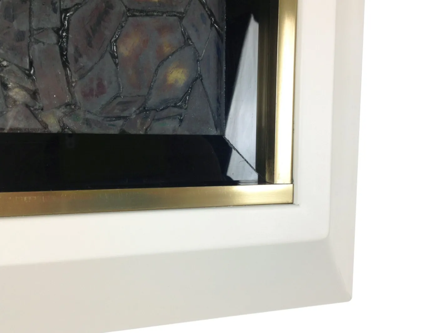 Handgefertigtes Italienisches Künstlerisches Fenster mit Hintergrundbeleuchtung, Madonna, Kind & Engeln, 1960er