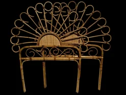 Handgefertigtes Kopfteil aus Bambus und Rattan, Côte Dazur, Frankreich, 1960er
