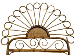 Handgefertigtes Kopfteil aus Bambus und Rattan, Côte Dazur, Frankreich, 1960er