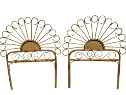 Handgefertigtes Kopfteil aus Bambus und Rattan, Côte Dazur, Frankreich, 1960er