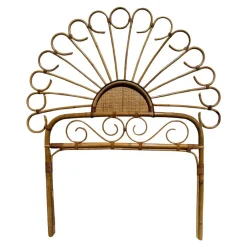Handgefertigtes Kopfteil aus Bambus und Rattan, Côte Dazur, Frankreich, 1960er