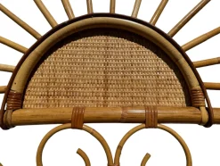 Handgefertigtes Kopfteil aus Bambus und Rattan, Côte Dazur, Frankreich, 1960er