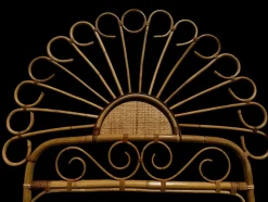 Handgefertigtes Kopfteil aus Bambus und Rattan, Côte Dazur, Frankreich, 1960er