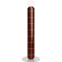 Handgefertigte Stehlampe aus Keramik & Glas in Rot von Svitanok