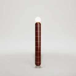 Handgefertigte Stehlampe aus Keramik & Glas in Rot von Svitanok