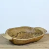 Handgefertigte Teigschale aus Holz, 1900er