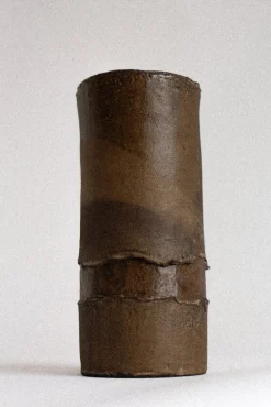 Handgefertigte Vase aus Steingut, 1970er