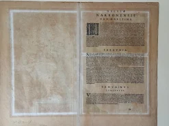 Handgefärbte Gallia Narbonensis Atlaskarte von Abraham Ortelius, 1600