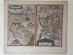 Handgefärbte Gallia Narbonensis Atlaskarte von Abraham Ortelius, 1600