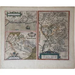 Handgefärbte Gallia Narbonensis Atlaskarte von Abraham Ortelius, 1600