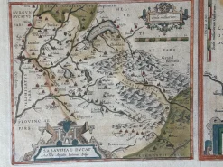Handgefärbte Gallia Narbonensis Atlaskarte von Abraham Ortelius, 1600