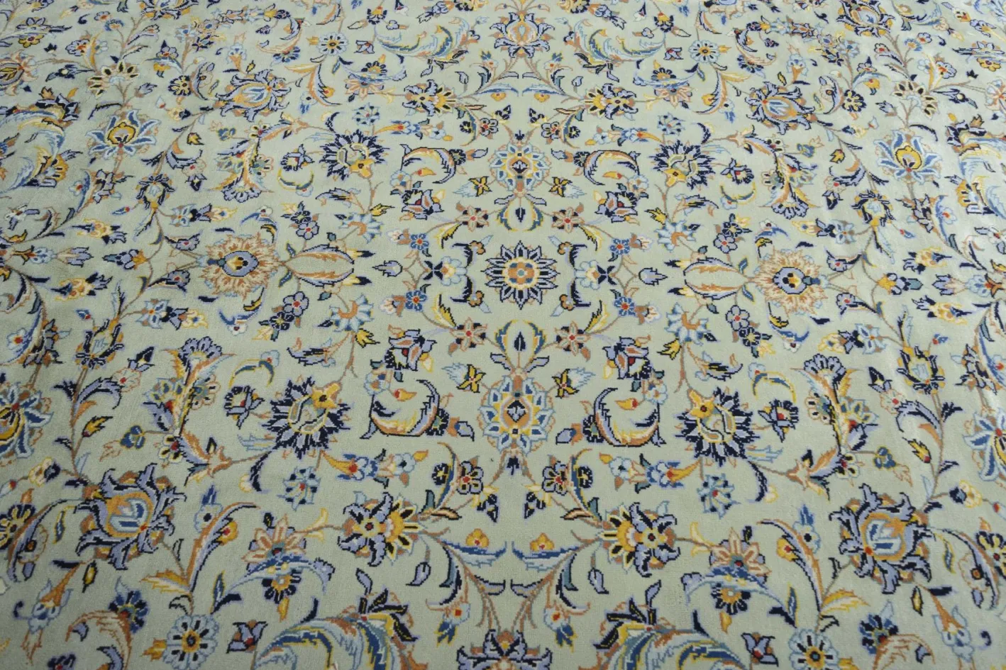 Handgeknüpfter Korkteppich Kashan aus Wolle