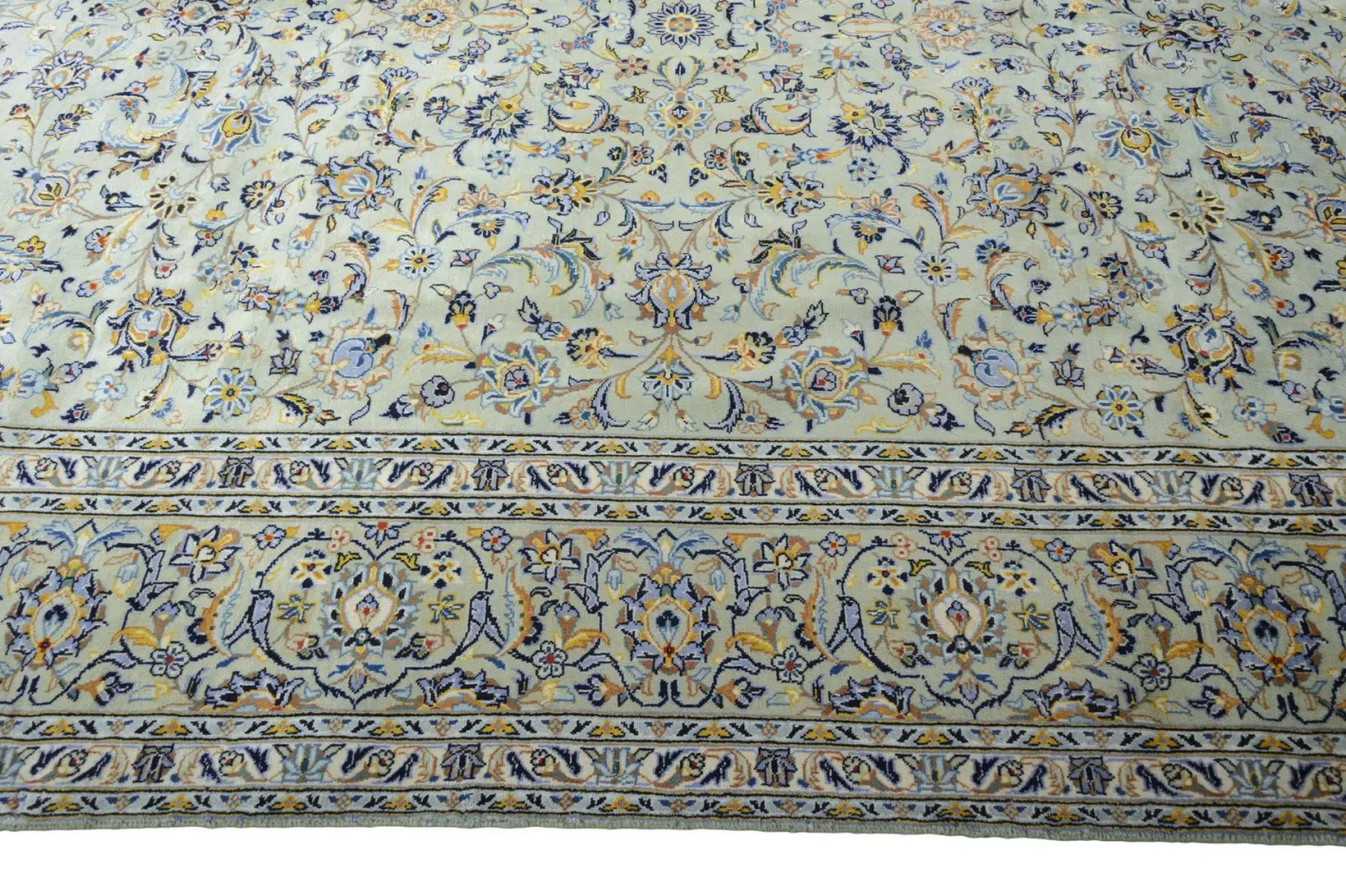 Handgeknüpfter Korkteppich Kashan aus Wolle