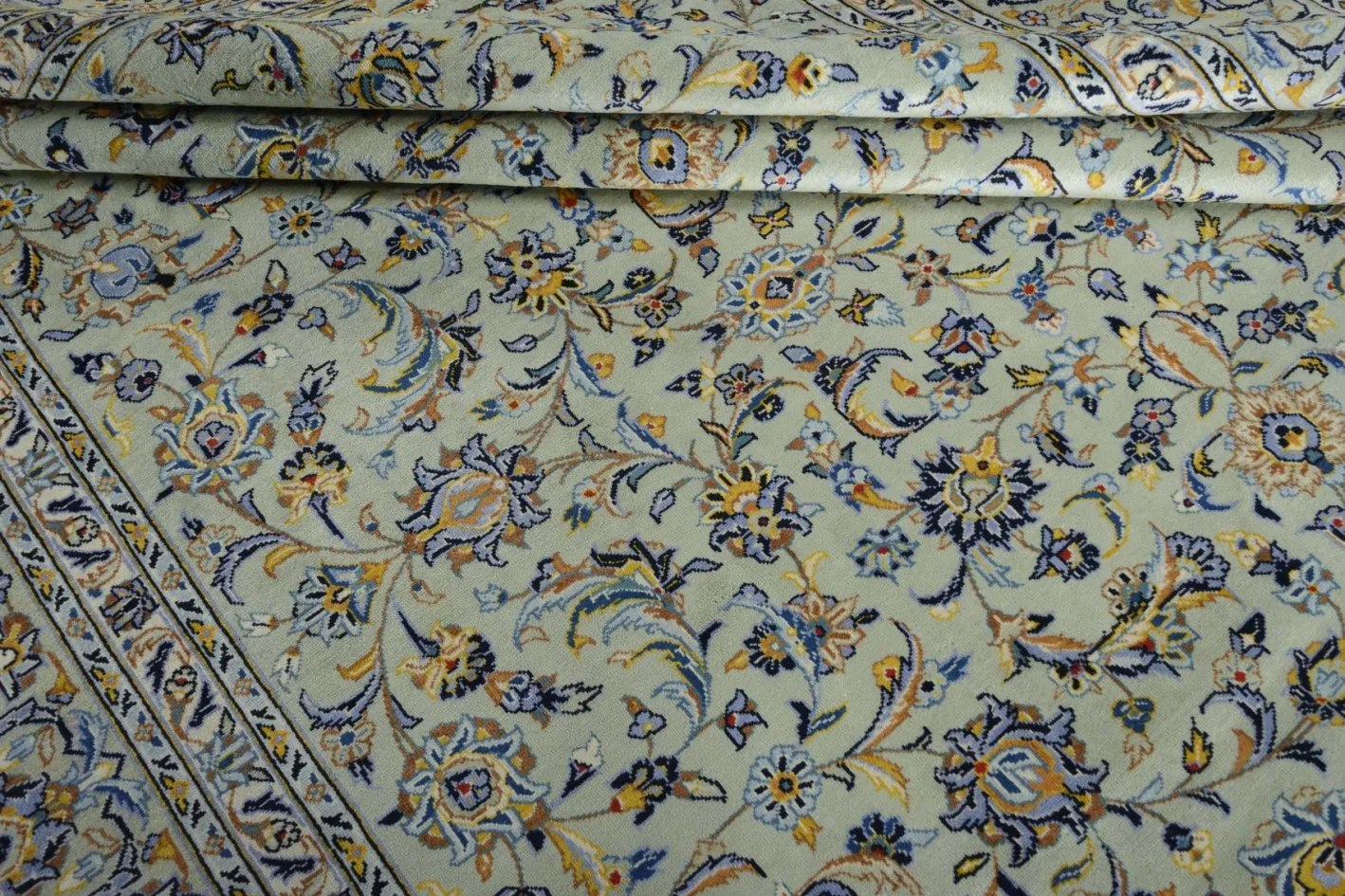 Handgeknüpfter Korkteppich Kashan aus Wolle