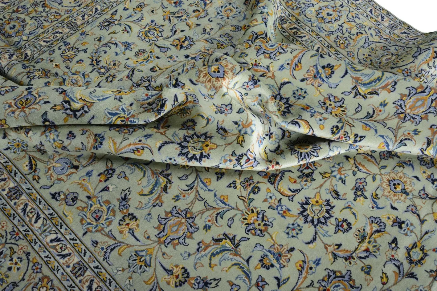 Handgeknüpfter Korkteppich Kashan aus Wolle