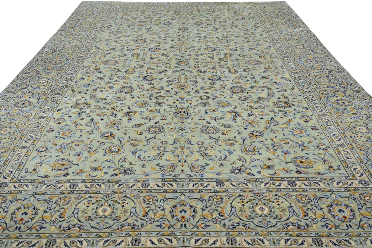 Handgeknüpfter Korkteppich Kashan aus Wolle