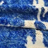 Handgeknüpfter marokkanischer Mrirt Teppich in Blau & Elfenbein, 2010er