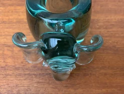 Handgemachter afrikanischer Vintage Kerzenhalter aus Glas in Tier-Optik von Ngwenya Glass, 2er Set
