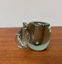 Handgemachter afrikanischer Vintage Kerzenhalter aus Glas in Tier-Optik von Ngwenya Glass, 2er Set