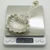 Handgemachter italienischer Vintage Löffel aus 925 Sterling Silber in Muschelform, Padua, 1980er