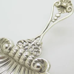 Handgemachter italienischer Vintage Löffel aus 925 Sterling Silber in Muschelform, Padua, 1980er