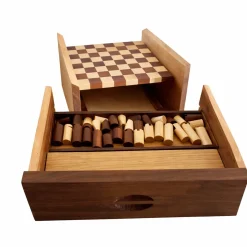 Handgemachtes Schachbrett mit Schachfiguren von Giuseppe Deepak Benti, Satz von 33