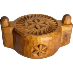 Handgeschnitzte Französische Salzdose aus Cembro Pine, 1950
