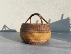 Handgewebter afrikanischer Aufbewahrungskorb, 1960er
