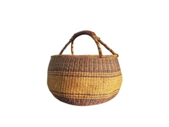 Handgewebter afrikanischer Aufbewahrungskorb, 1960er