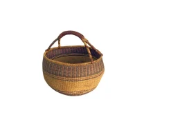 Handgewebter afrikanischer Aufbewahrungskorb, 1960er