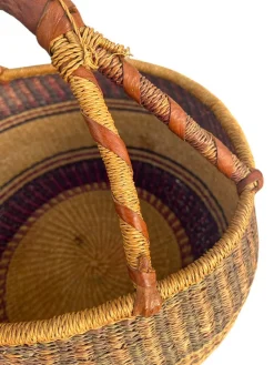 Handgewebter afrikanischer Aufbewahrungskorb, 1960er