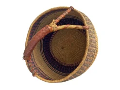Handgewebter afrikanischer Aufbewahrungskorb, 1960er