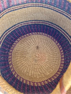 Handgewebter afrikanischer Aufbewahrungskorb, 1960er