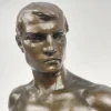 Hans Muller, Labor Omnia Vincit, 1920er, Bronze & Marmor